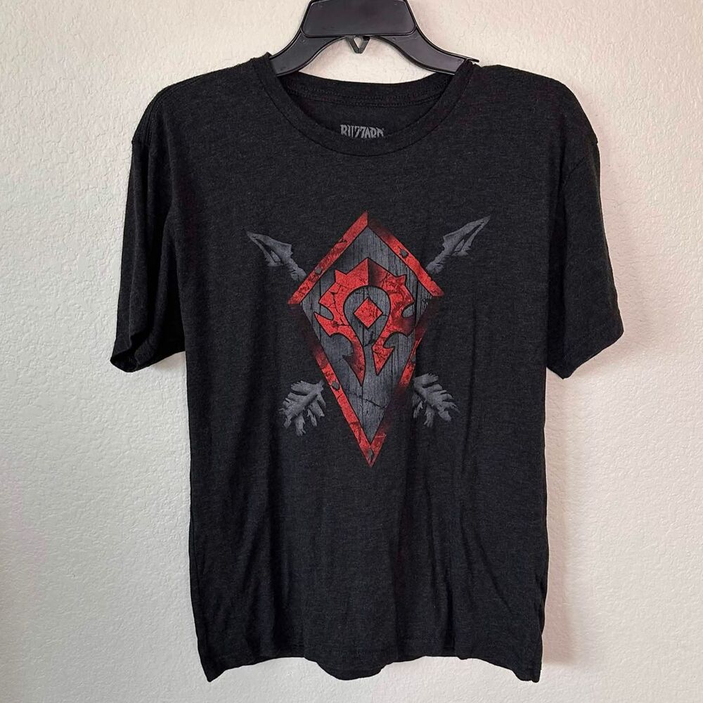 World of Warcraft Horde T Shirt Medium Blizzard Jinx Gray Graphic Gaming Tee M